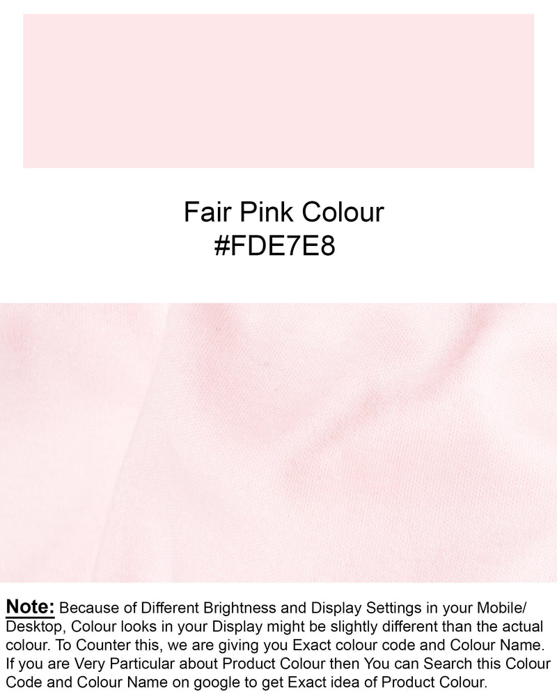 Fair Pink with grey flap Pocket Super Soft heavyweight premium cotton winter T-shirt TS414-S, TS414-M, TS414-L, TS414-XL, TS414-XXL, TS414-3XL, TS414-4XL