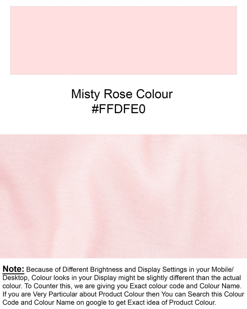 Misty Rose Pink Super Soft Premium Cotton T-Shirt TS417-S, TS417-M, TS417-L, TS417-XL, TS417-XXL, TS417-3XL, TS417-4XL