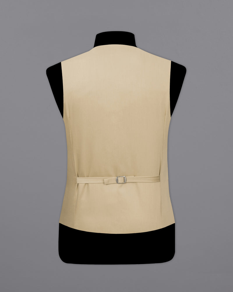 Cream Textured Waistcoat