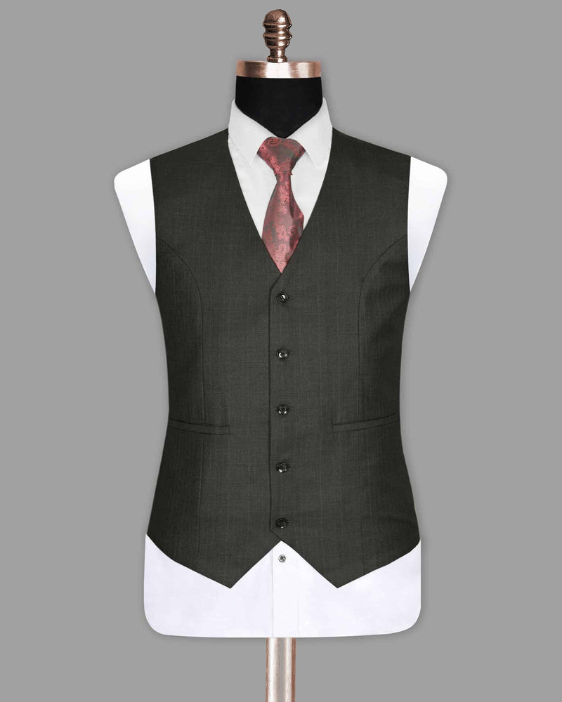 Heavy Metal grey Subtle Checked Waistcoat V1000-36, V1000-52, V1000-56, V1000-48, V1000-50, V1000-54, V1000-38, V1000-40, V1000-42, V1000-46, V1000-44, V1000-60, V1000-58