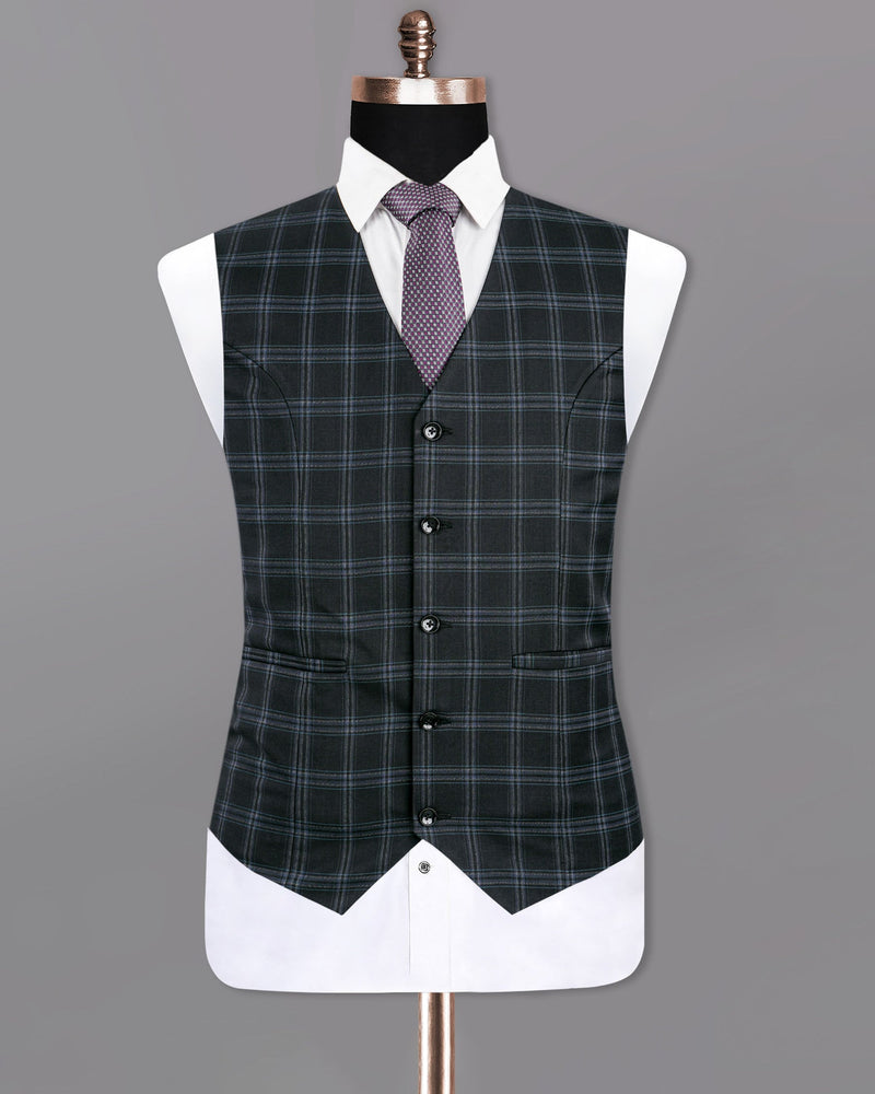 Dark Gray Windowpane Woolrich Waistcoat V1217-40, V1217-44, V1217-46, V1217-48, V1217-50, V1217-52, V1217-54, V1217-56, V1217-58, V1217-60, V1217-42, V1217-36, V1217-38