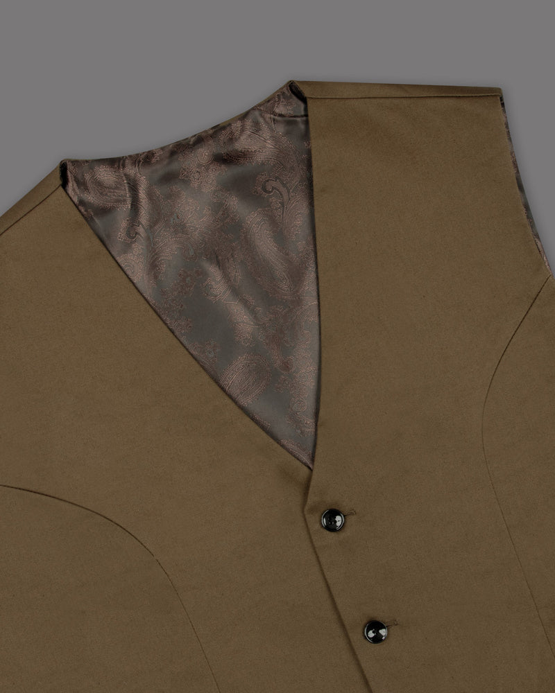 Hemlock Brown Premium Cotton Waistcoat