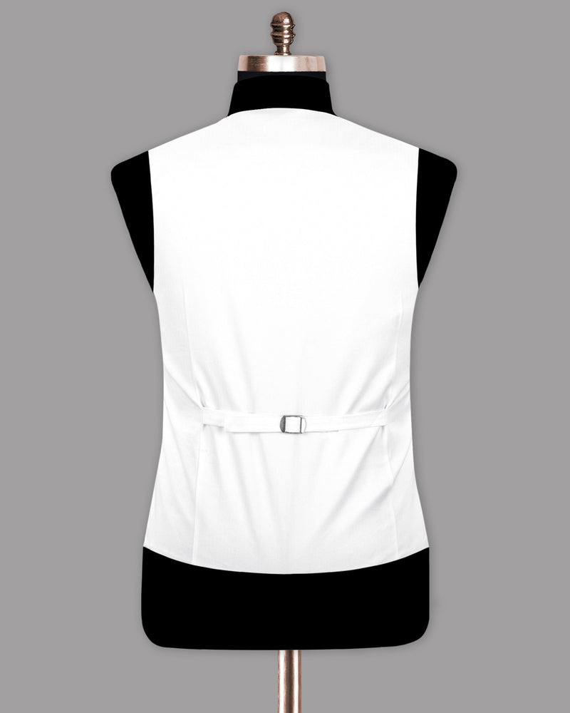 Bright White Premium Cotton Waistcoat