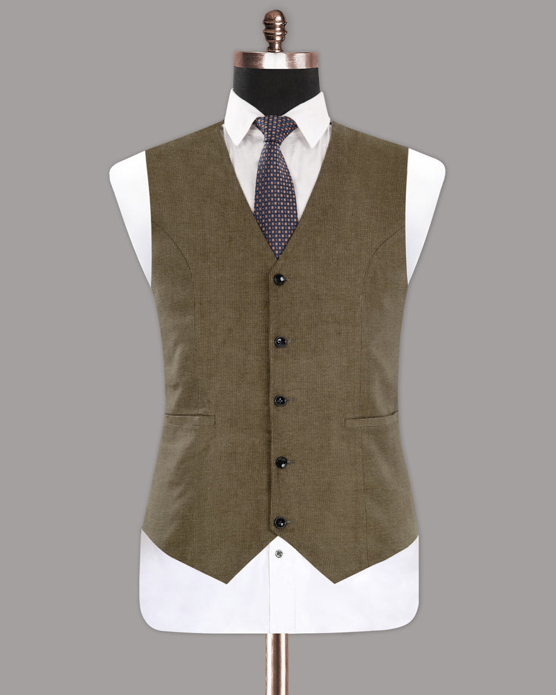 Kabul Brown Corduroy Premium Cotton Waistcoat V1264-36, V1264-38, V1264-40, V1264-42, V1264-44, V1264-46, V1264-48, V1264-58, V1264-50, V1264-52, V1264-54, V1264-56, V1264-60