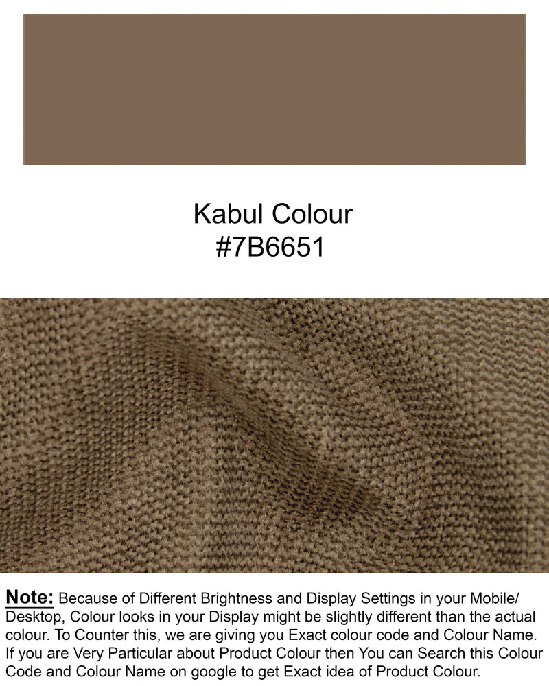 Kabul Brown Corduroy Premium Cotton Waistcoat