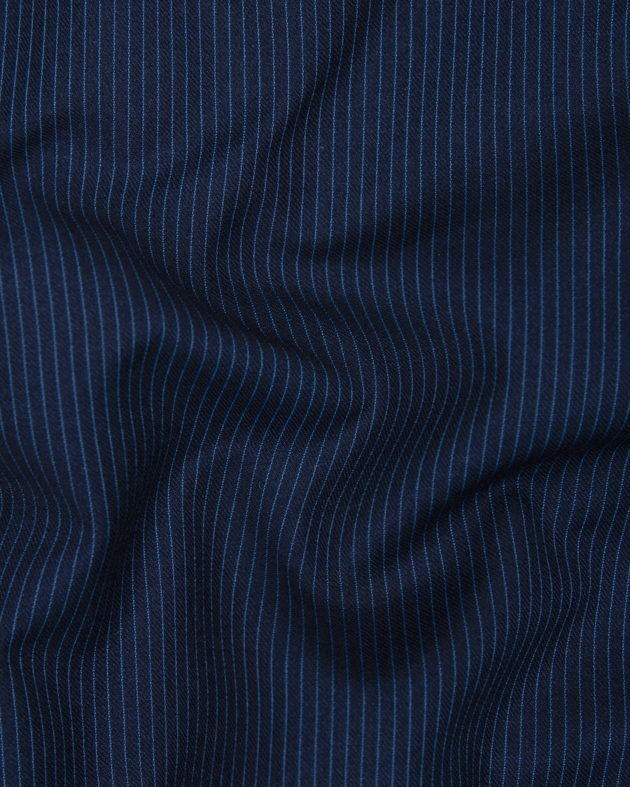 Midnight and Chambray blue Striped Woolrich Waistcoat