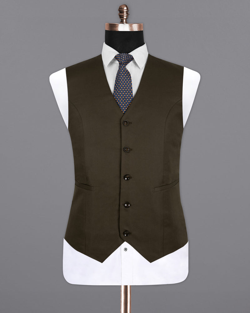 Mondo Brown Premium Cotton Waistcoat V1312-36, V1312-38, V1312-40, V1312-42, V1312-44, V1312-46, V1312-48, V1312-50, V1312-52, V1312-54, V1312-56, V1312-58, V1312-60