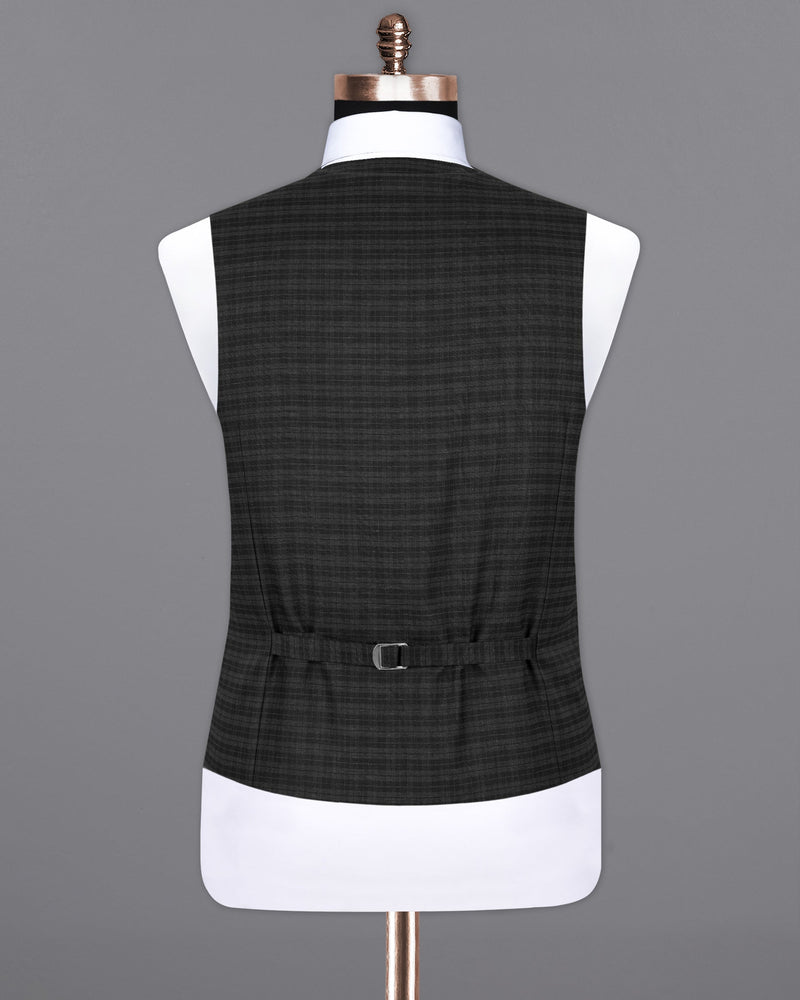 Mine Shaft Black  Wool Rich Waistcoat