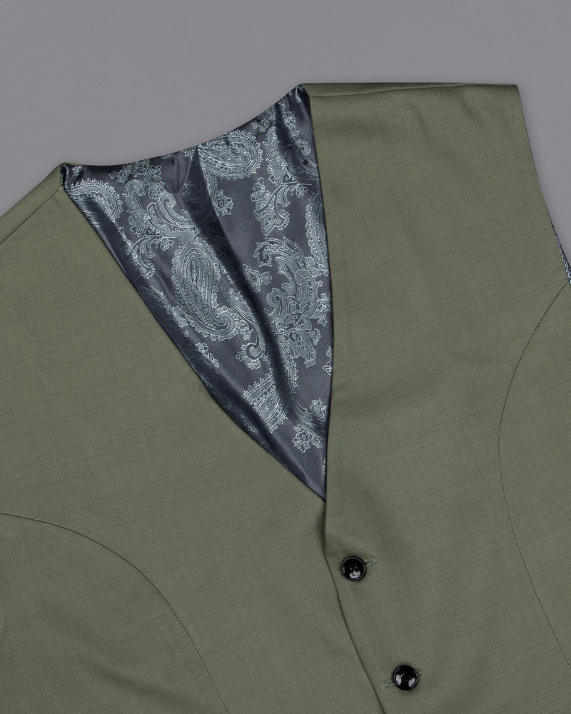 Finch Green Wool Rich  Waistcoat