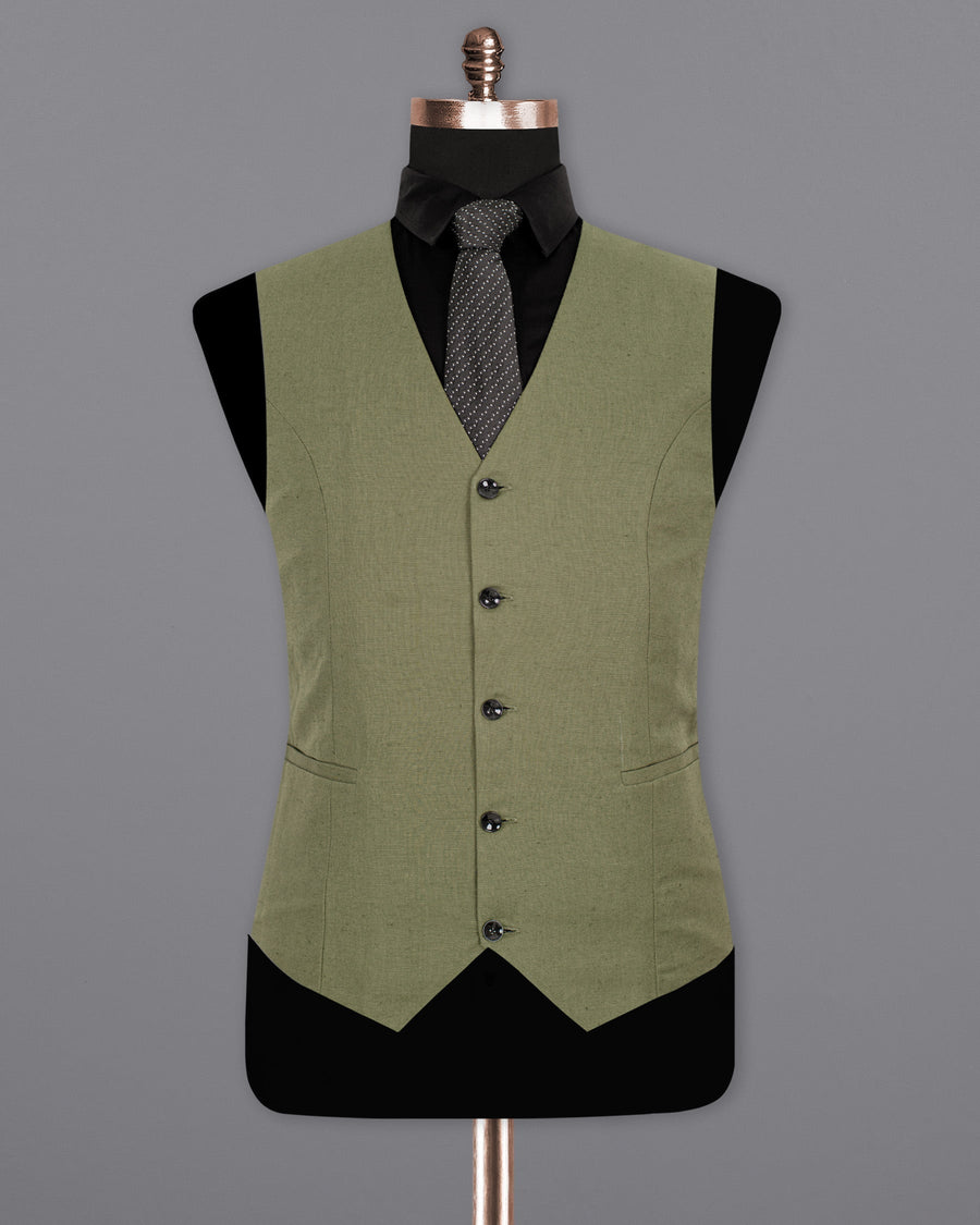 Granite Green Luxurious Linen Waistcoat