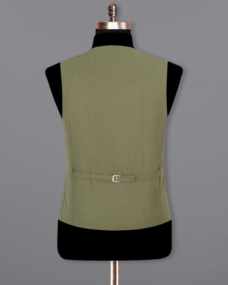 Granite Green Luxurious Linen Waistcoat