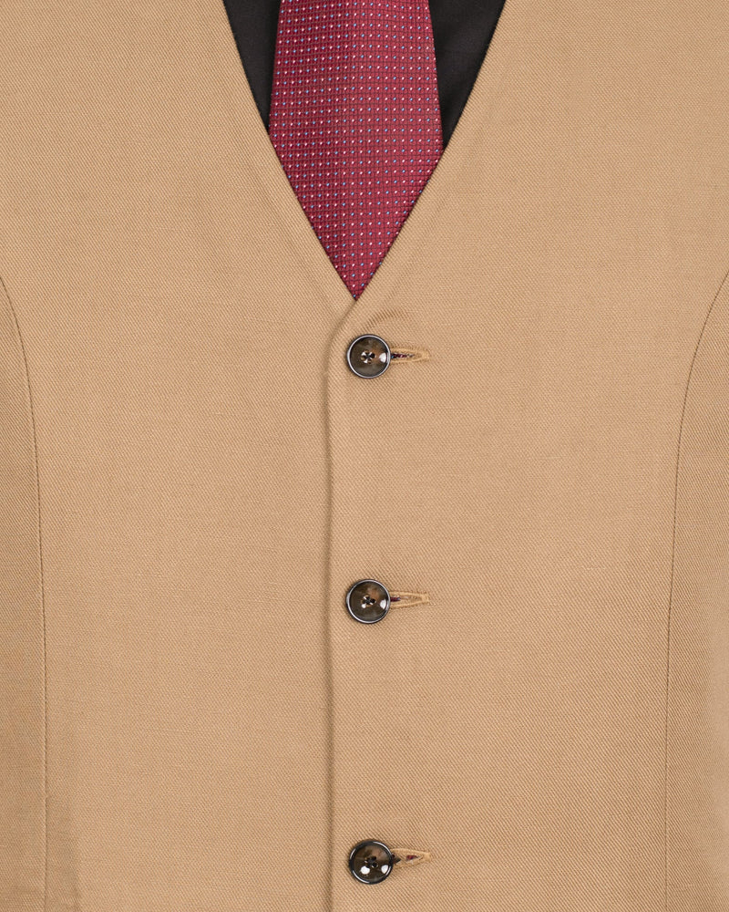 Pale Taupe Luxurious Linen Waistcoat