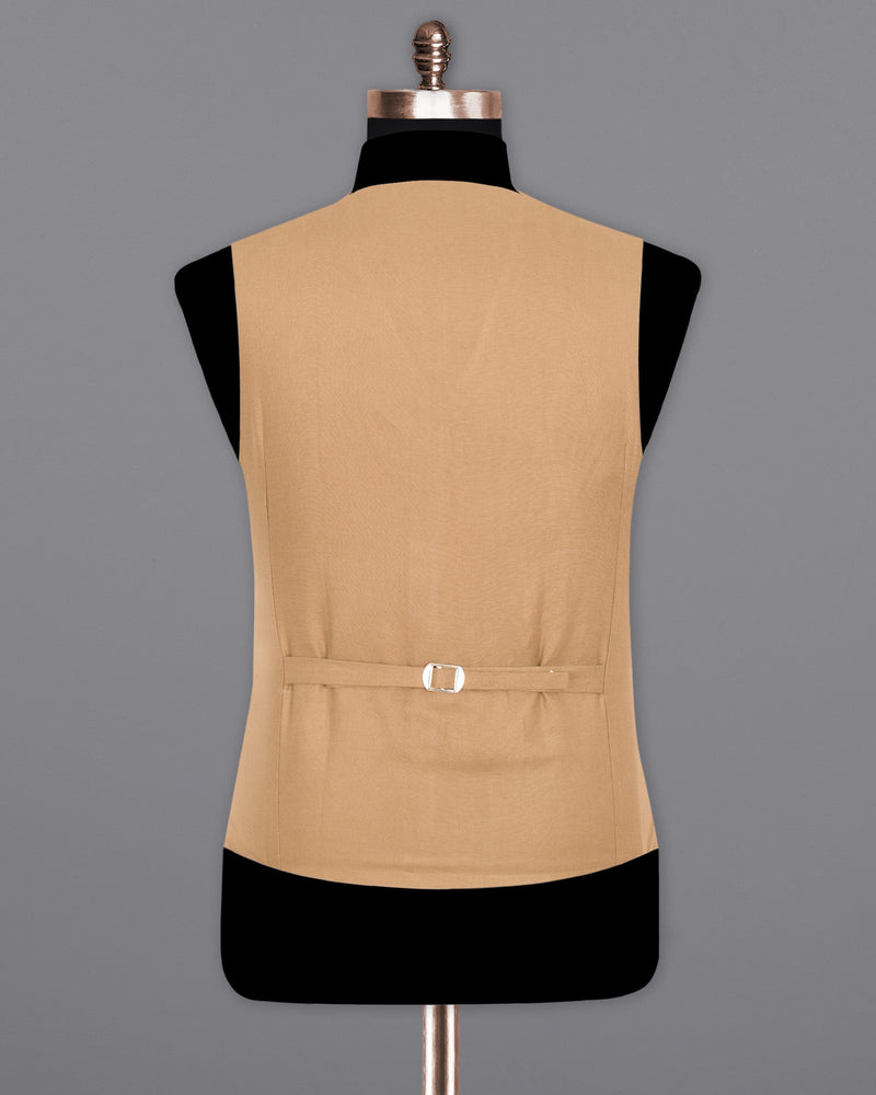 Pale Taupe Luxurious Linen Waistcoat