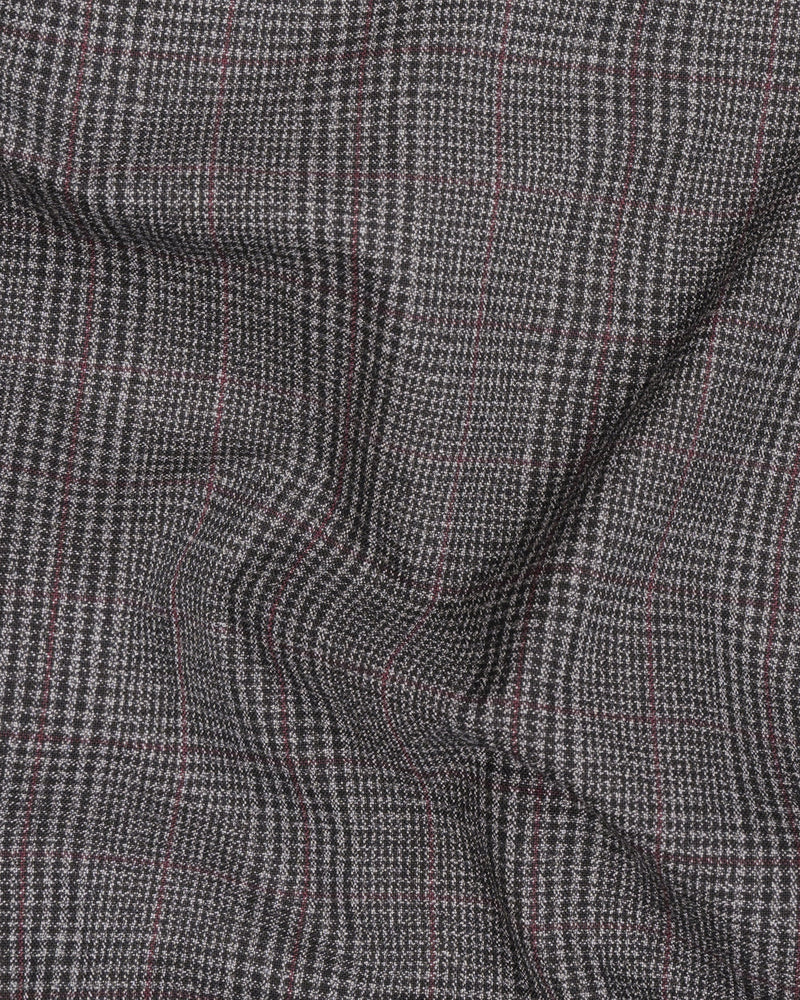 Scorpion Grey Subtle Plaid Wool Rich Waistcoat