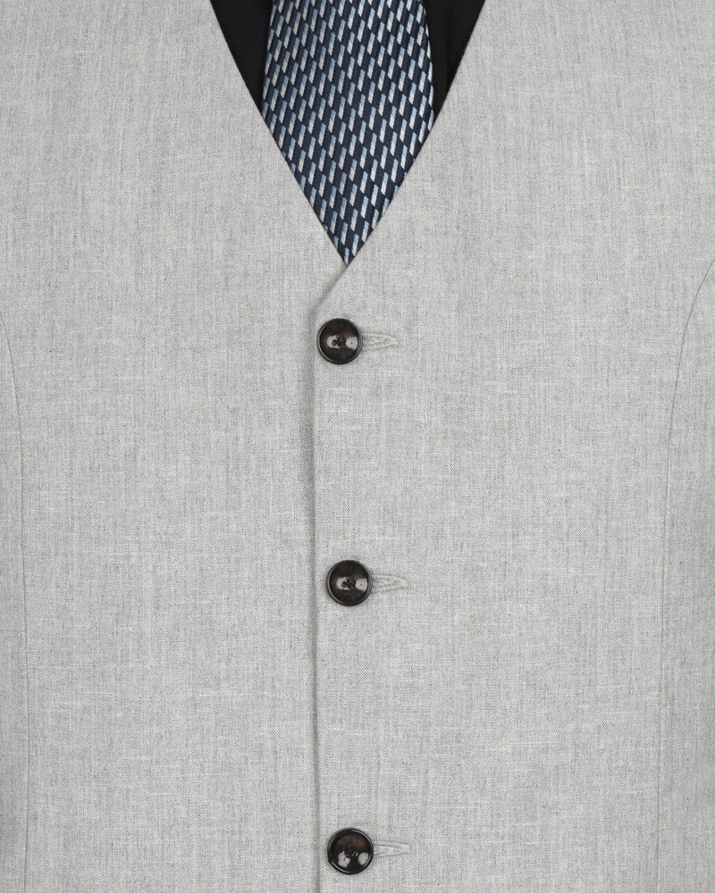 Pumice Grey Wool Rich Waistcoat