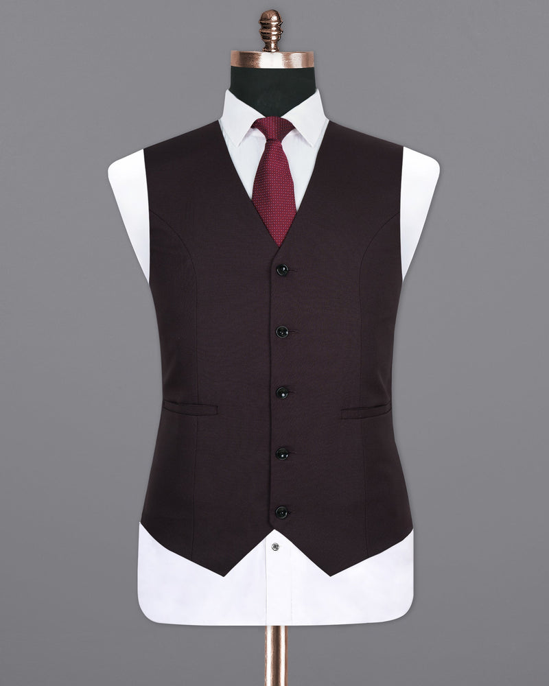 Maroon wool rich Waistcoat V1384-36, V1384-38, V1384-40, V1384-42, V1384-44, V1384-46, V1384-48, V1384-50, V1384-52, V1384-54, V1384-56, V1384-58, V1384-60