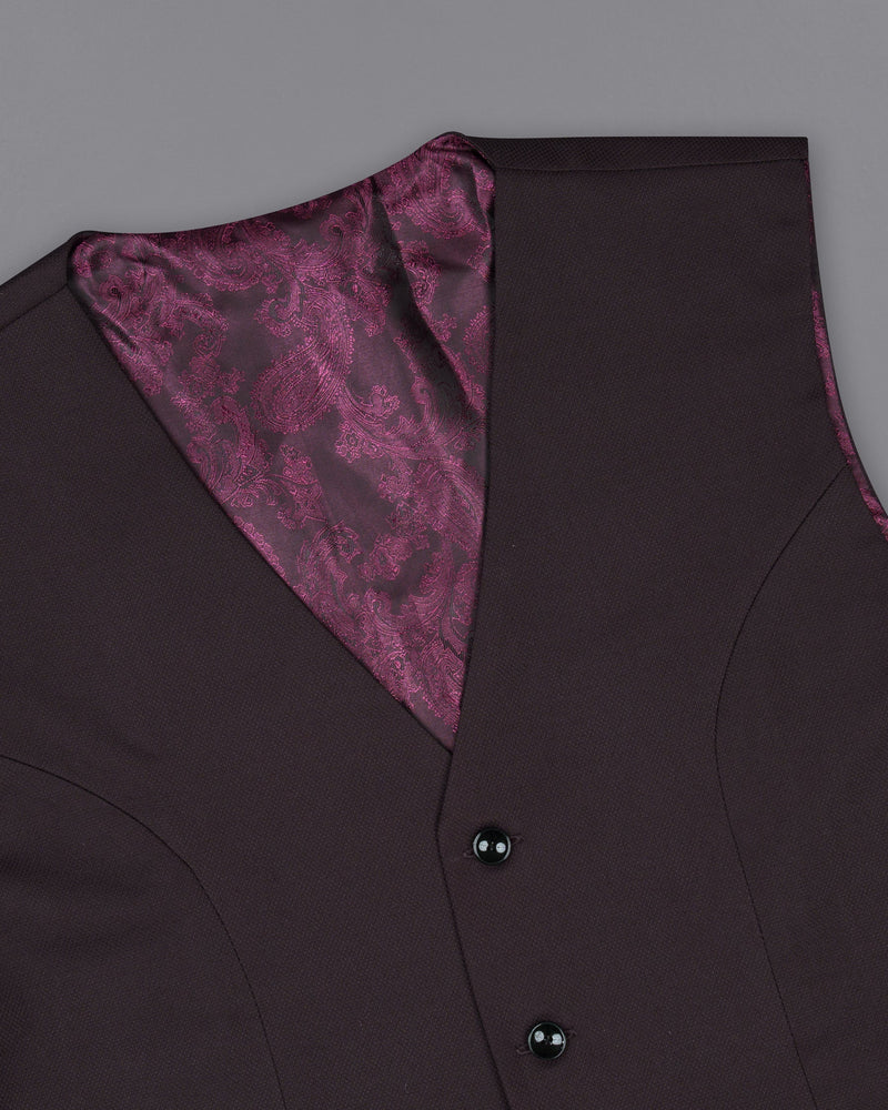 Maroon wool rich Waistcoat