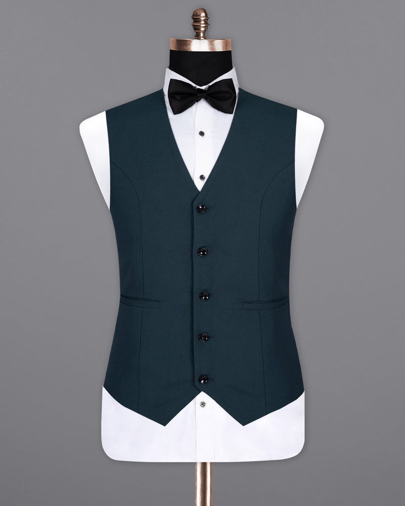 Biscay Blue Wool Rich Waistcoat V1411-36, V1411-38, V1411-40, V1411-42, V1411-44, V1411-46, V1411-48, V1411-50, V1411-52, V1411-54, V1411-56, V1411-58, V1411-60