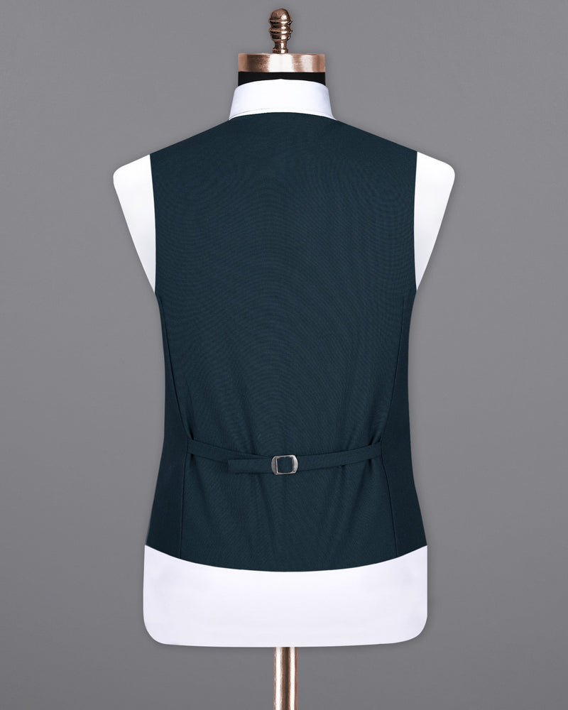 Biscay Blue Wool Rich Waistcoat V1411-36, V1411-38, V1411-40, V1411-42, V1411-44, V1411-46, V1411-48, V1411-50, V1411-52, V1411-54, V1411-56, V1411-58, V1411-60