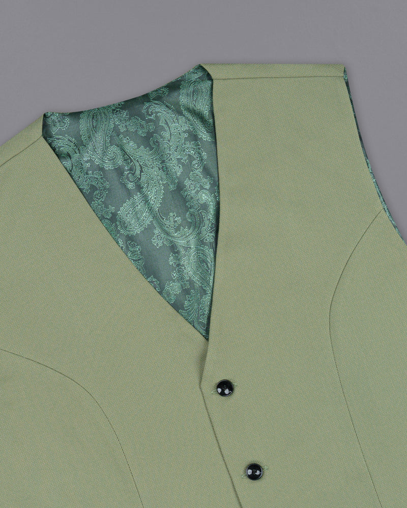 Camouflage Green Wool rich Waistcoat V1437-36, V1437-38, V1437-40, V1437-42, V1437-44, V1437-46, V1437-48, V1437-50, V1437-52, V1437-54, V1437-56, V1437-58, V1437-60