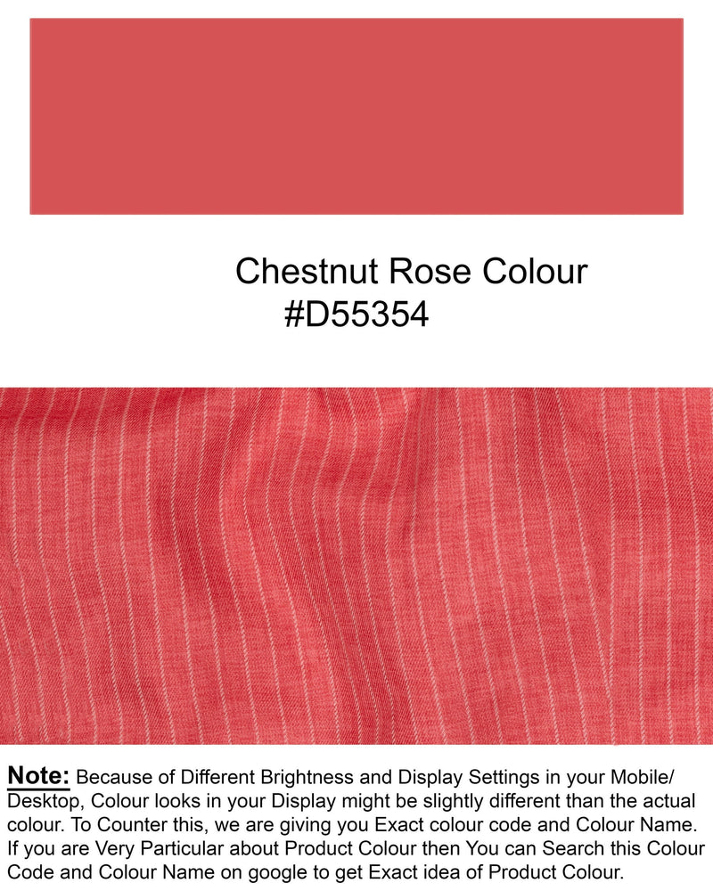 Chestnut Rose Woolrich Striped Waistcoat V1514-36, V1514-38, V1514-40, V1514-42, V1514-44, V1514-46, V1514-48, V1514-50, V1514-52, V1514-54, V1514-56, V1514-58, V1514-60