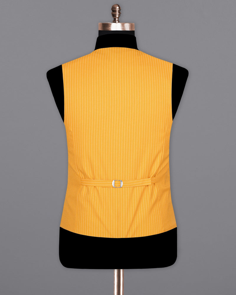 Sunshine yellow Woolrich Striped Sports Waistcoat V1515-36, V1515-38, V1515-40, V1515-42, V1515-44, V1515-46, V1515-48, V1515-50, V1515-52, V1515-54, V1515-56, V1515-58, V1515-60