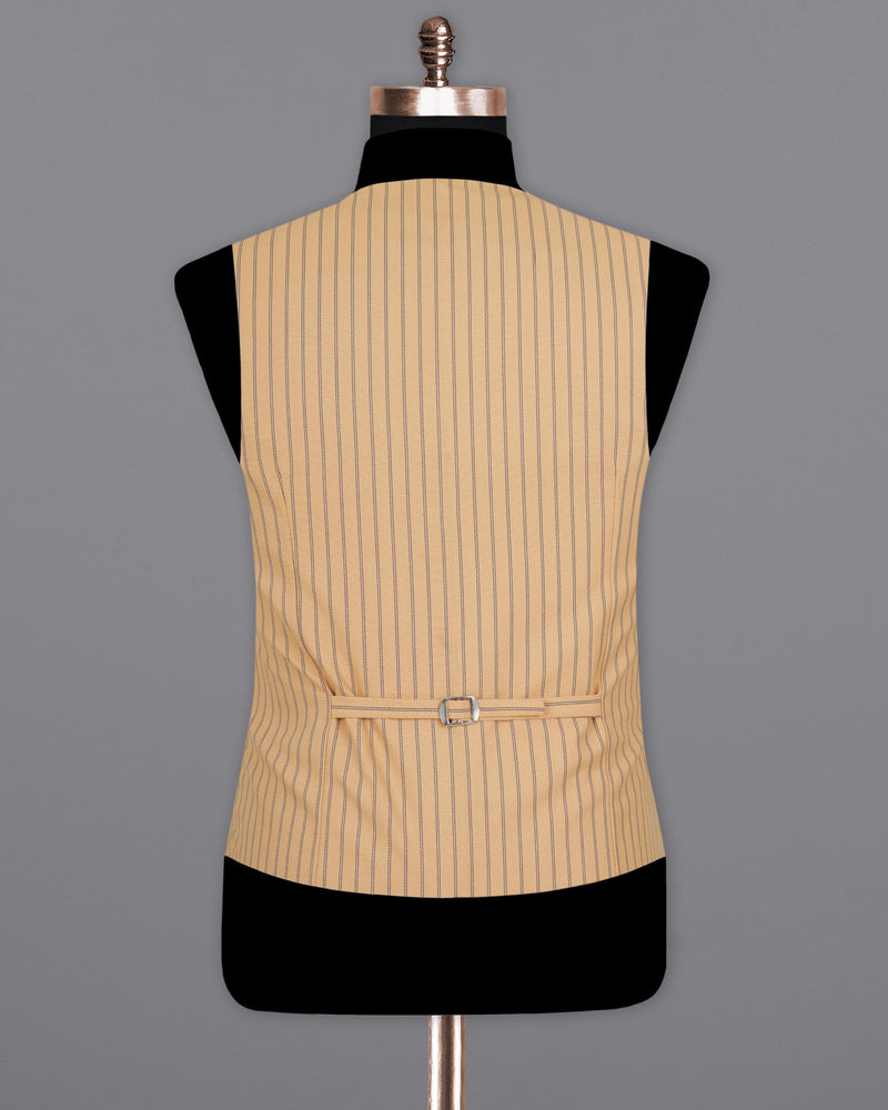 Harvest Gold Cream Striped Woolrich Waistcoat V1518-36, V1518-38, V1518-40, V1518-42, V1518-44, V1518-46, V1518-48, V1518-50, V1518-52, V1518-54, V1518-56, V1518-58, V1518-60