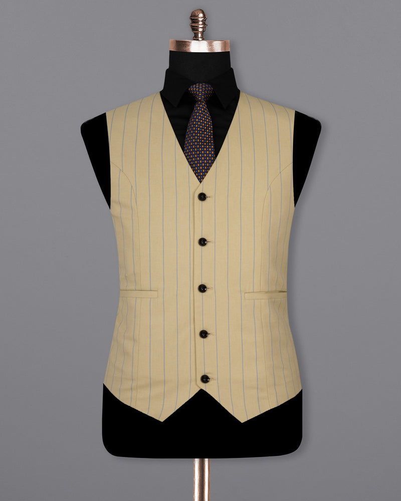 Pavlova Cream Striped Woolrich Waistcoat V1523-36, V1523-38, V1523-40, V1523-42, V1523-44, V1523-46, V1523-48, V1523-50, V1523-52, V1523-54, V1523-56, V1523-58, V1523-60