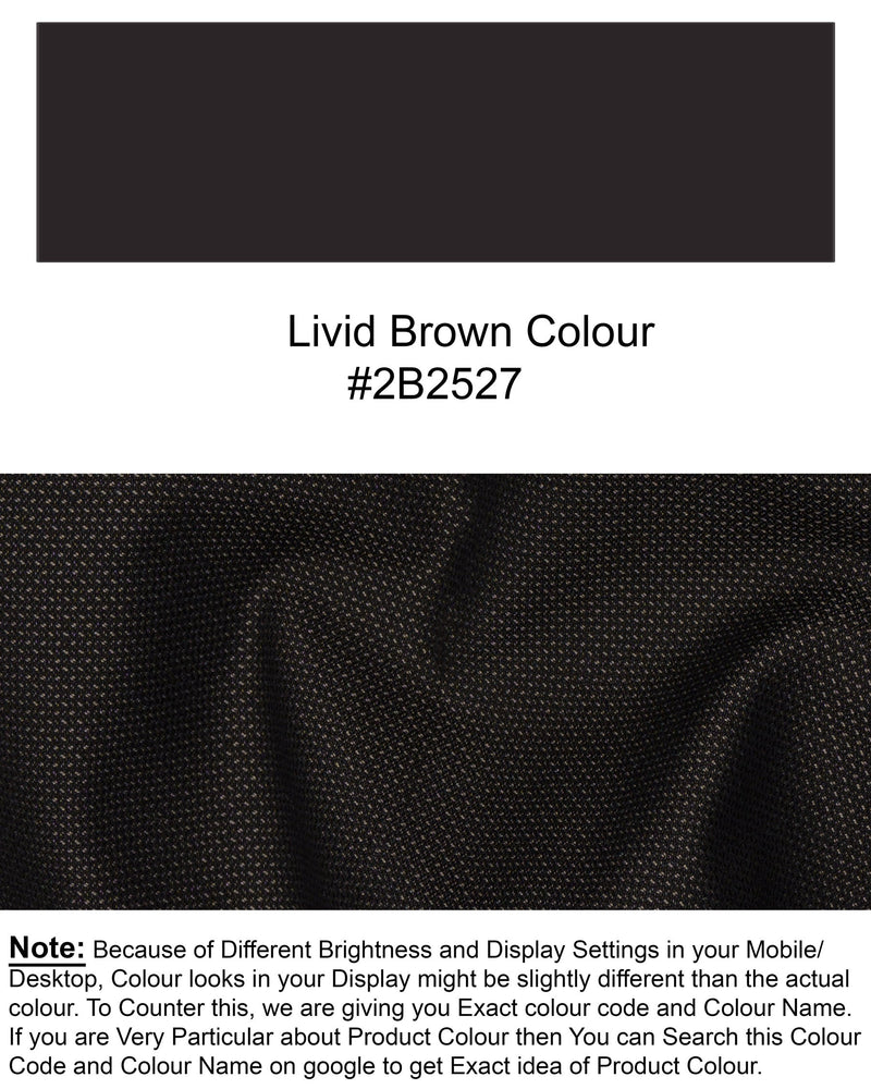 Blackish Brown Wool Rich Waistcoat V1526-36, V1526-38, V1526-40, V1526-42, V1526-44, V1526-46, V1526-48, V1526-50, V1526-52, V1526-54, V1526-56, V1526-58, V1526-60