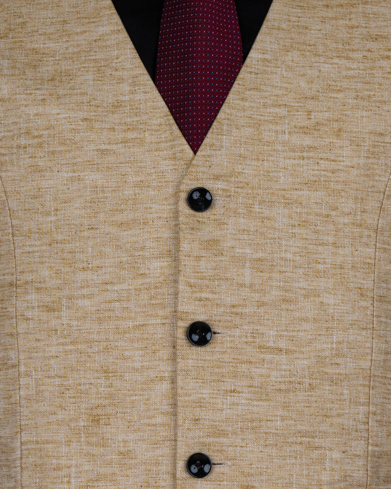 Sandrift Brown Luxurious Linen Sports Waistcoat V1559-36, V1559-38, V1559-40, V1559-42, V1559-44, V1559-46, V1559-48, V1559-50, V1559-52, V1559-54, V1559-56, V1559-58, V1559-60