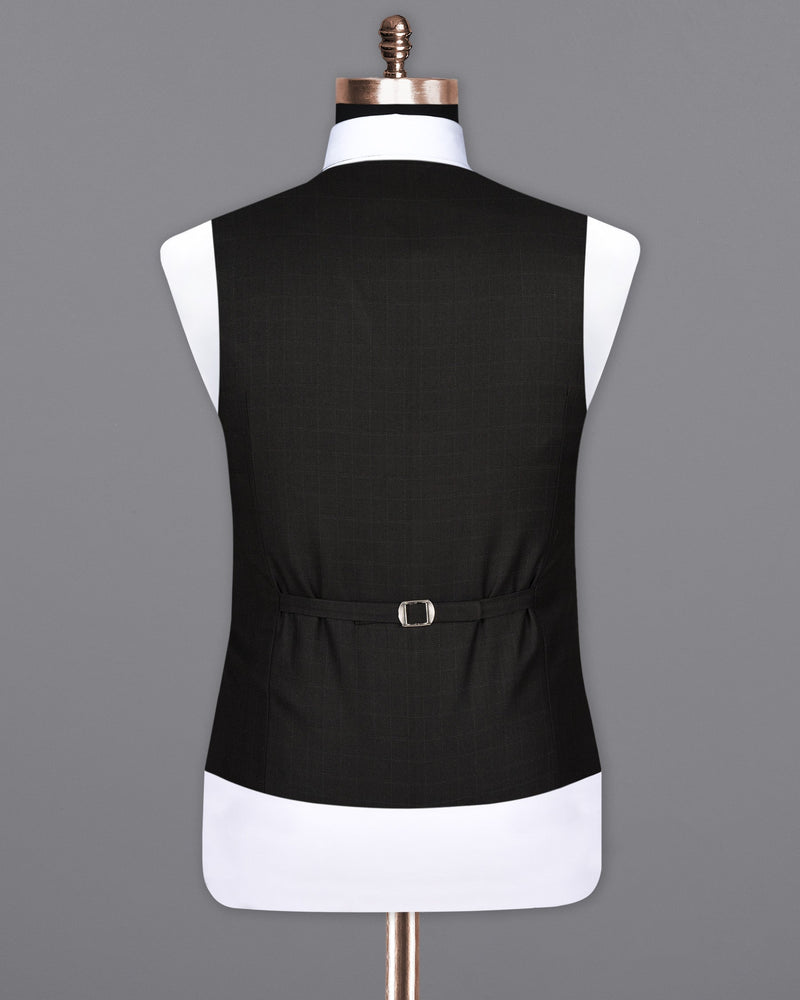 Jade Black Wool Rich Waistcoat V1571-36, V1571-38, V1571-40, V1571-42, V1571-44, V1571-46, V1571-48, V1571-50, V1571-52, V1571-54, V1571-56, V1571-58, V1571-60