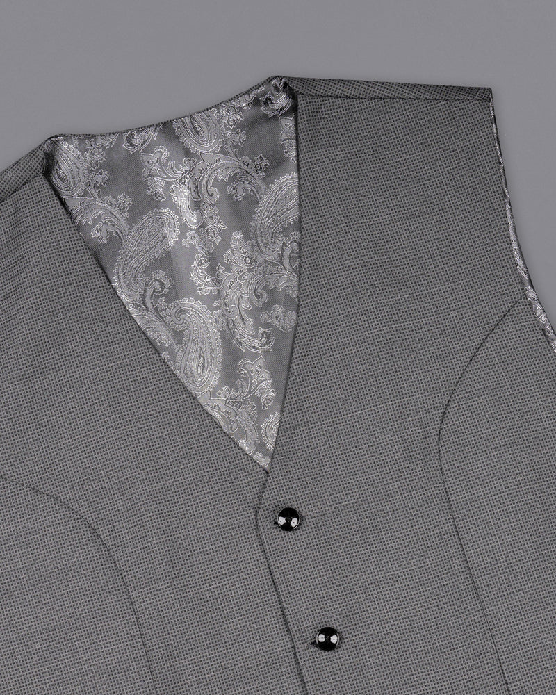 Boulder Grey Double Breasted Woolrich Waistcoat V1579-36, V1579-38, V1579-40, V1579-42, V1579-44, V1579-46, V1579-48, V1579-50, V1579-52, V1579-54, V1579-56, V1579-58, V1579-60