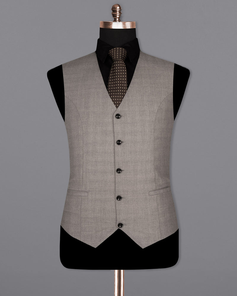 Venus Gray Subtle Plaid Wool Rich Waistcoat V1595-36, V1595-38, V1595-40, V1595-42, V1595-44, V1595-46, V1595-48, V1595-50, V1595-52, V1595-54, V1595-56, V1595-58, V1595-60