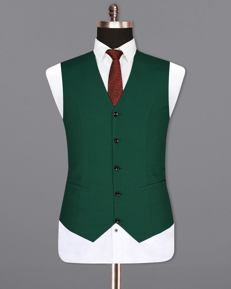 Aqua Deep Green Wool Rich Waistcoat V1602-36, V1602-38, V1602-40, V1602-42, V1602-44, V1602-46, V1602-48, V1602-50, V1602-52, V1602-54, V1602-56, V1602-58, V1602-60