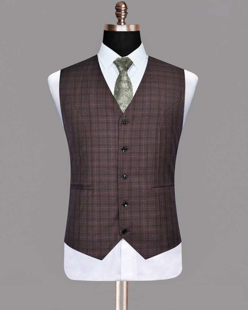 Rosewood Plaid Waistcoat V160-52, V160-56, V160-38, V160-42, V160-46, V160-48, V160-36, V160-40, V160-60, V160-44, V160-50, V160-54, V160-58