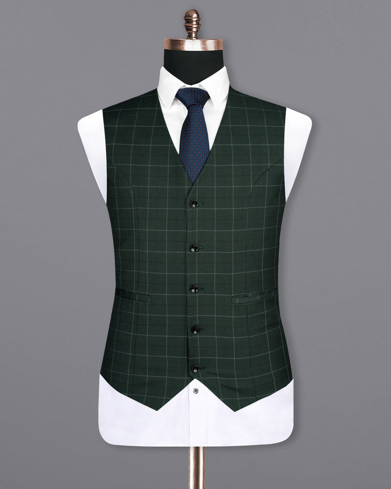 Lunar Green Super fine windowpane Woolrich Waistcoat V1624-36, V1624-38, V1624-40, V1624-42, V1624-44, V1624-46, V1624-48, V1624-50, V1624-52, V1624-54, V1624-56, V1624-58, V1624-60