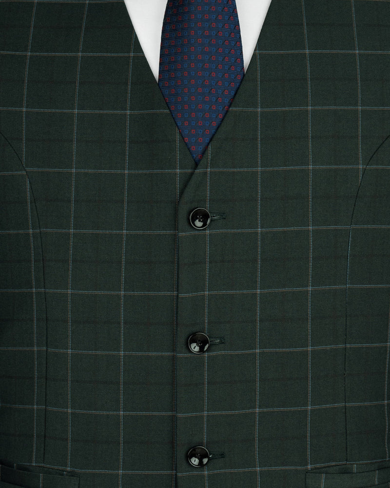 Lunar Green Super fine windowpane Woolrich Waistcoat V1624-36, V1624-38, V1624-40, V1624-42, V1624-44, V1624-46, V1624-48, V1624-50, V1624-52, V1624-54, V1624-56, V1624-58, V1624-60