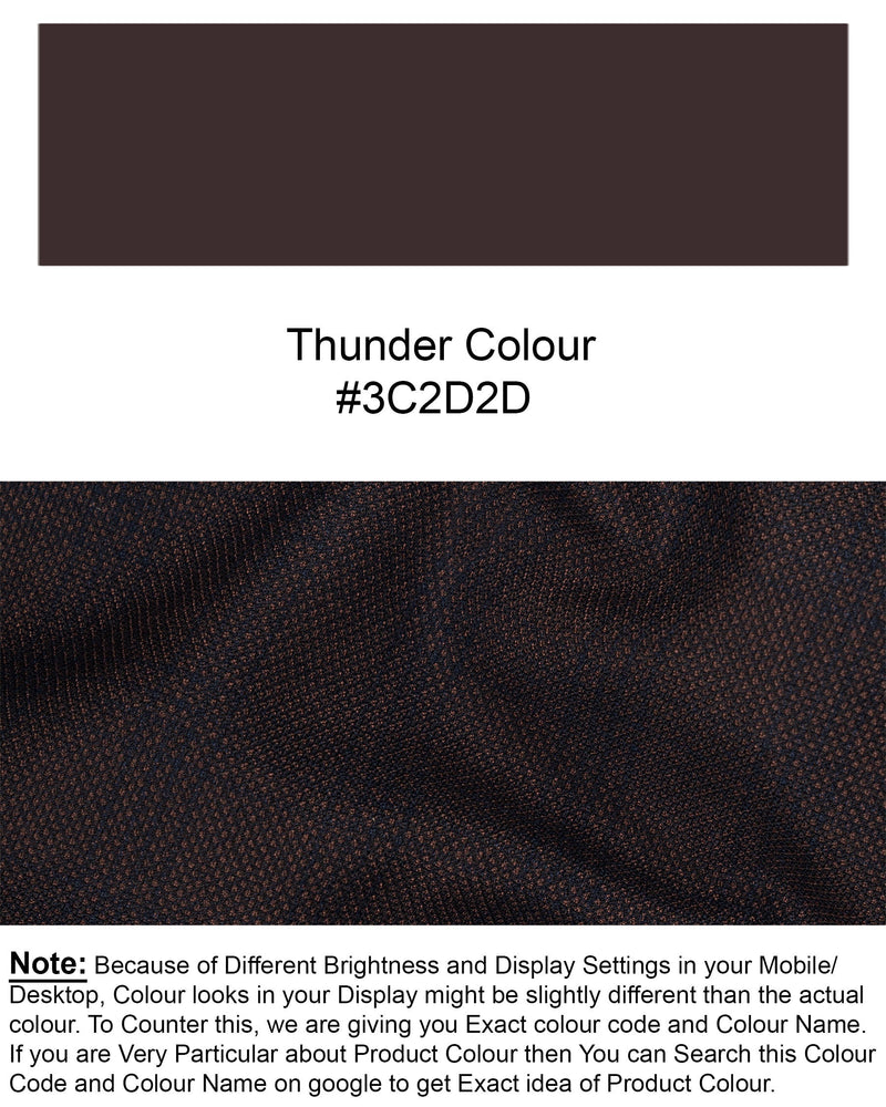 Thunder Brown Subtle Checkered Woolrich Waistcoat V1625-36, V1625-38, V1625-40, V1625-42, V1625-44, V1625-46, V1625-48, V1625-50, V1625-52, V1625-54, V1625-56, V1625-58, V1625-60