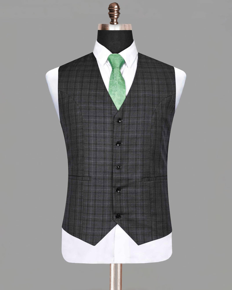 Charcoal Plaid Waistcoat V163-36, V163-50, V163-44, V163-54, V163-56, V163-60, V163-40, V163-38, V163-42, V163-46, V163-48, V163-52, V163-58