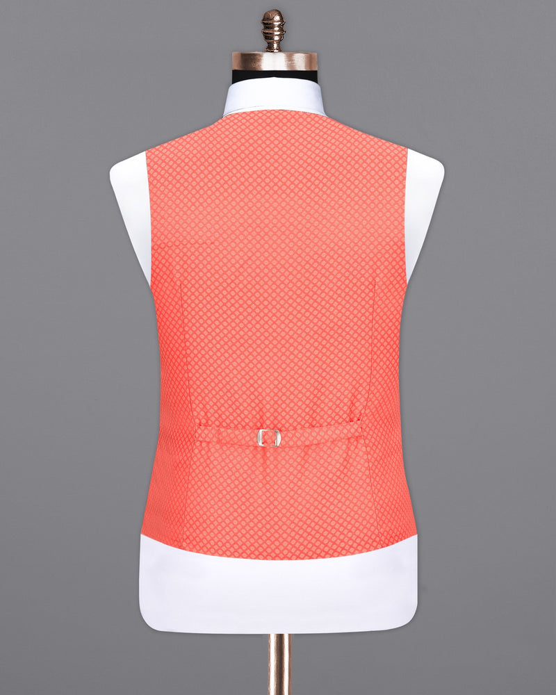 Bittersweet Pink Textured Waistcoat