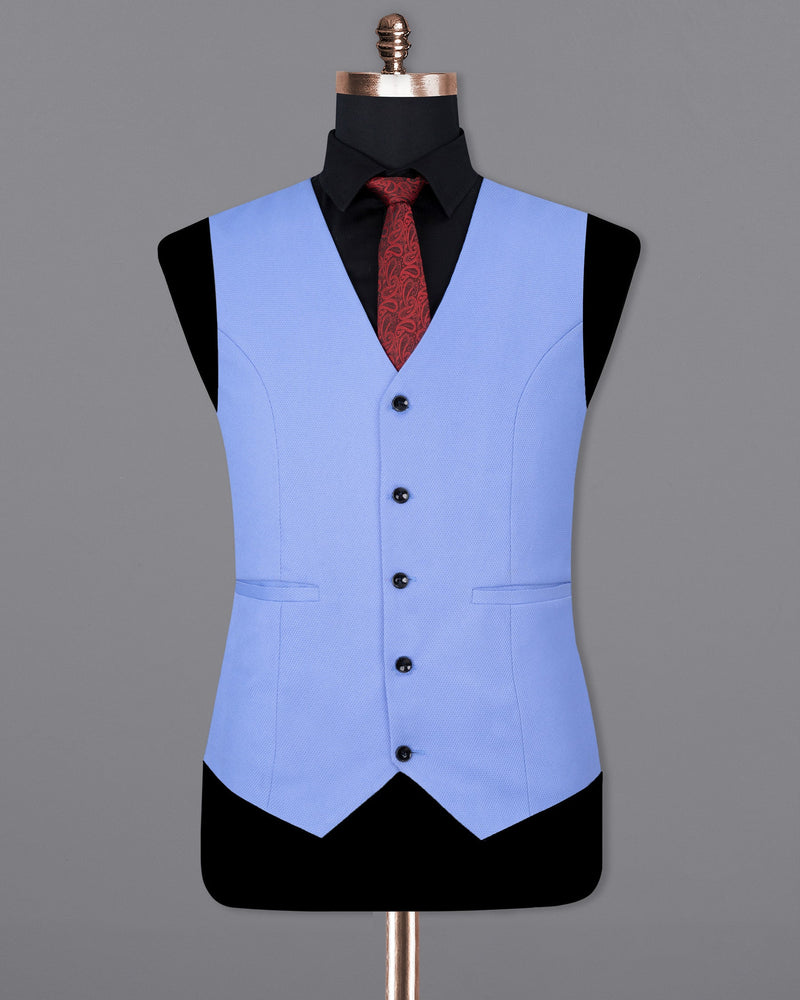 Jordy Blue Micro Textured Sports Waistcoat