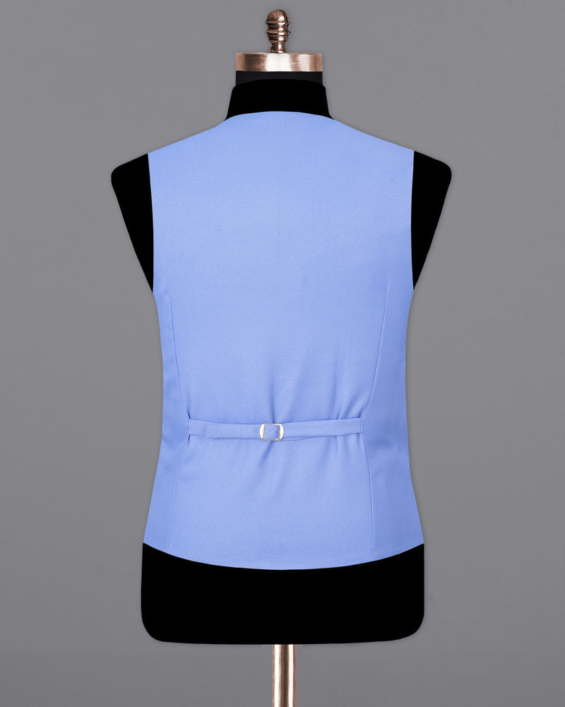 Jordy Blue Micro Textured Sports Waistcoat