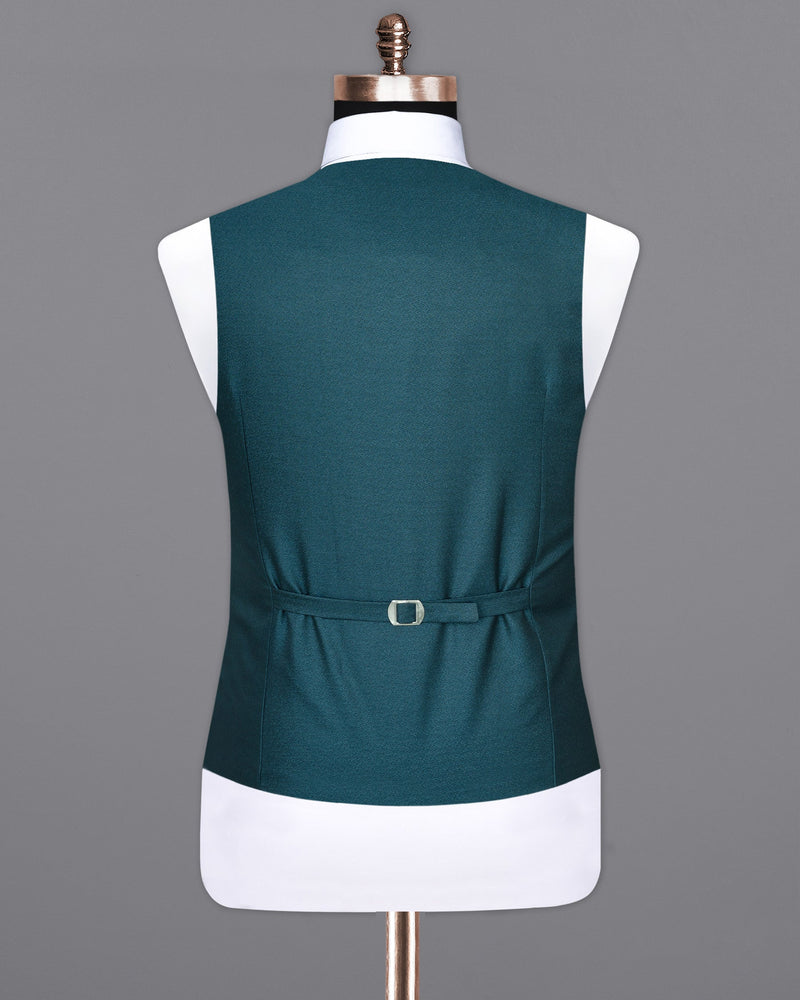 Cyprus Green Textured Waistcoat