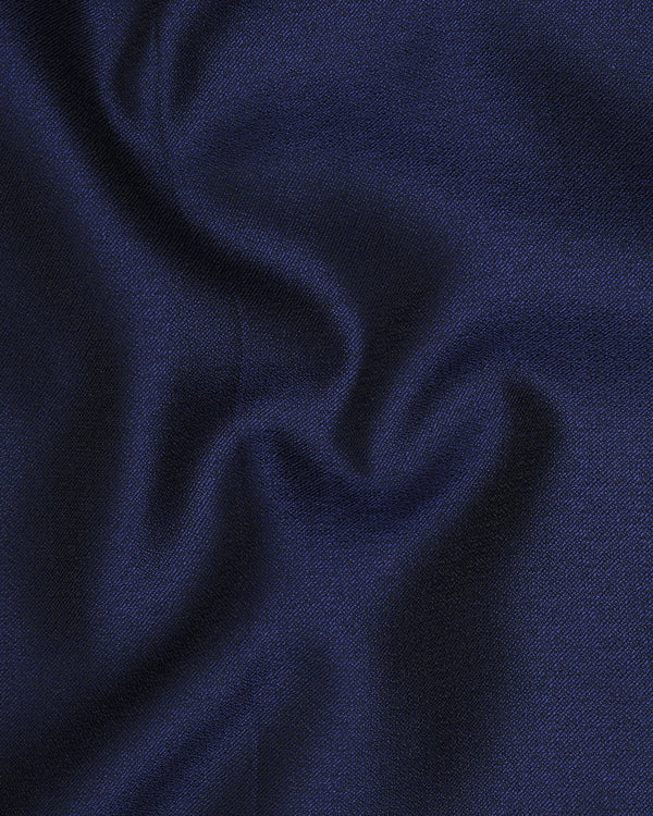 Cloud Burst Blue Textured Waistcoat