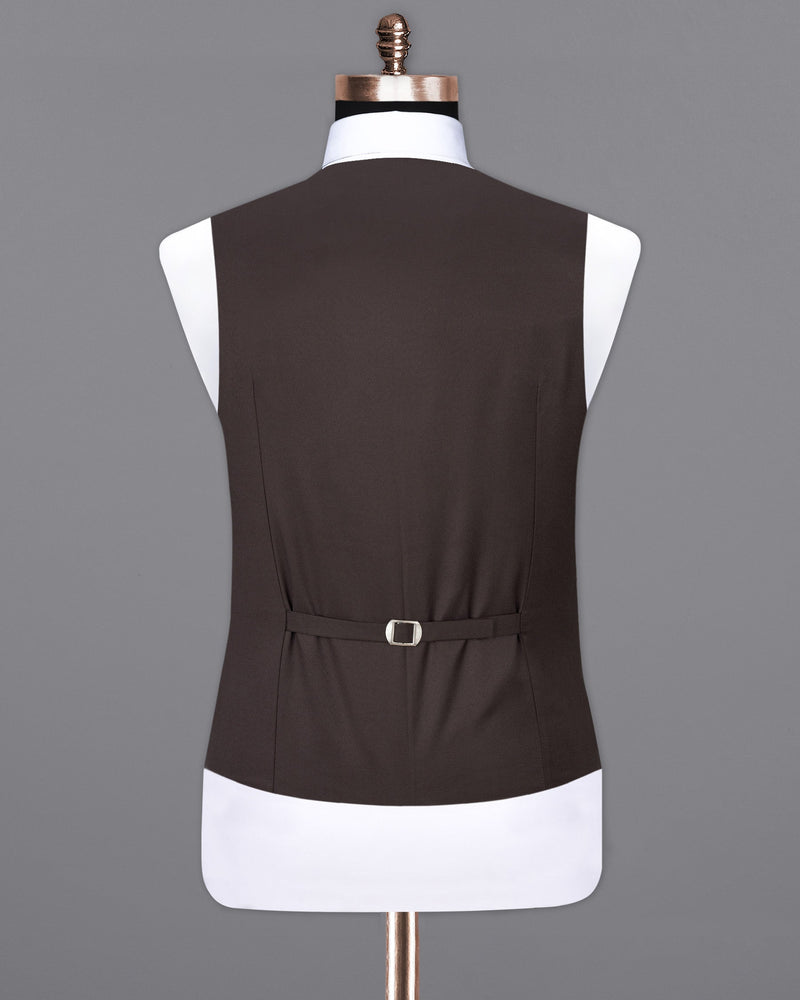 Matterhorn Brown Textured Waistcoat