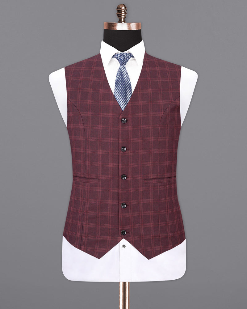 Dark Byzantium Plaid Waistcoat