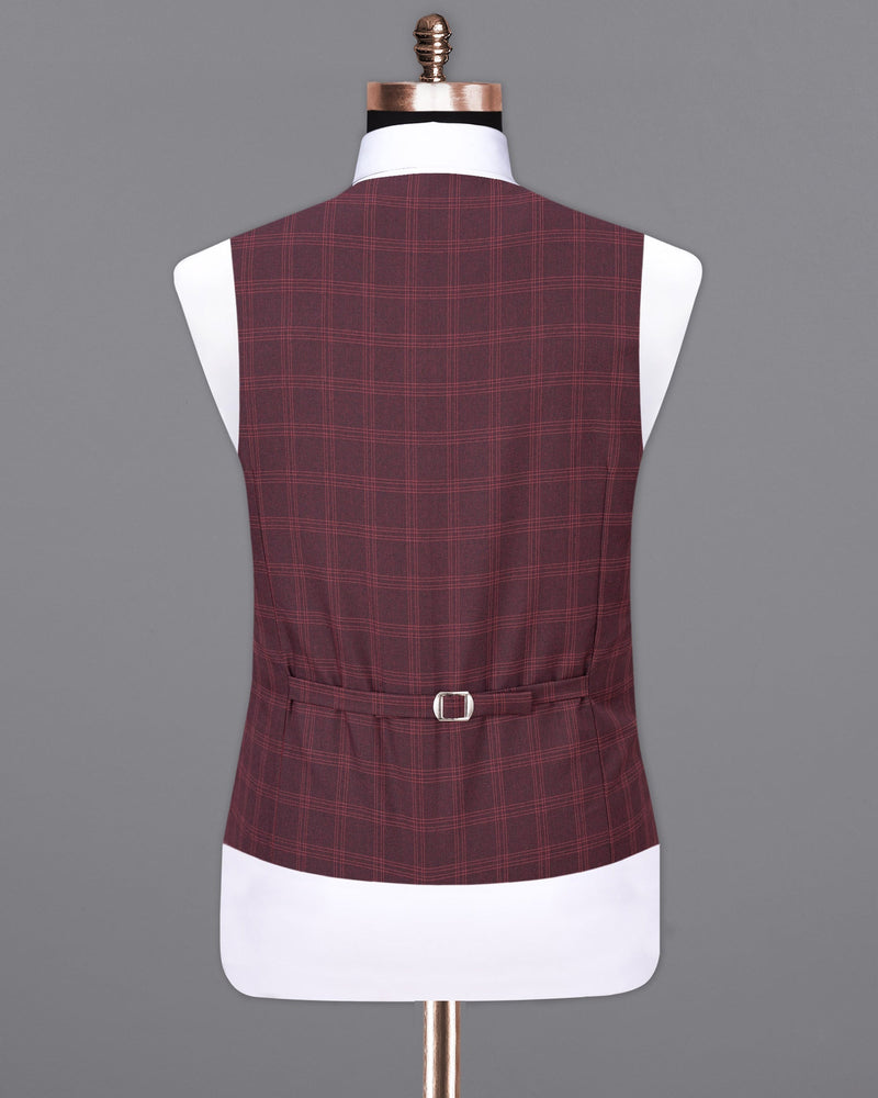 Dark Byzantium Plaid Waistcoat