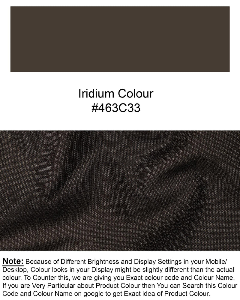 Iridium Brown Solid Waistcoat