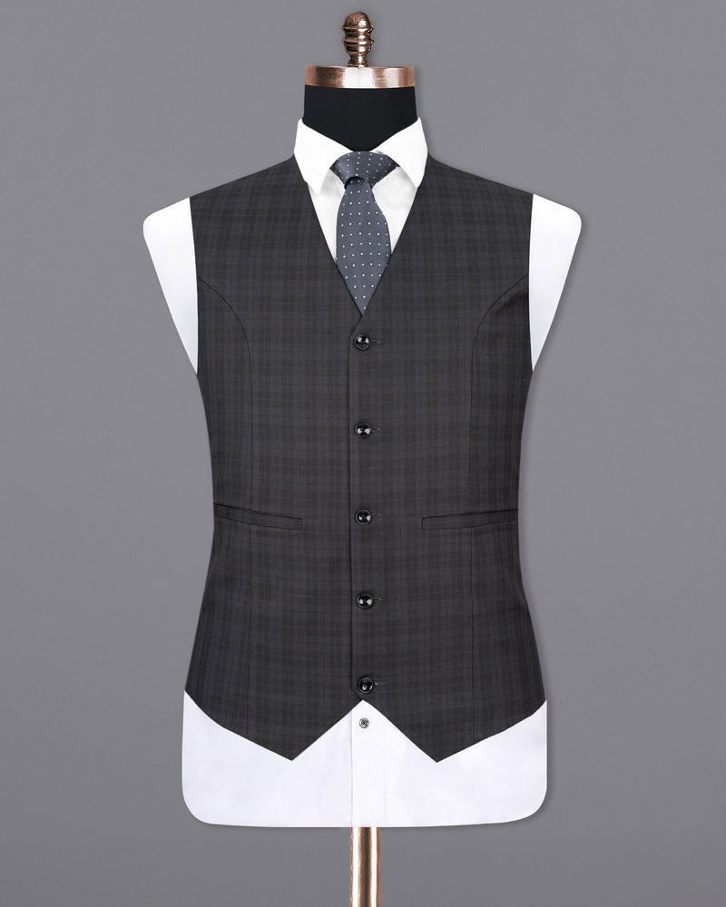 Mine Shaft Gray Plaid Waistcoat