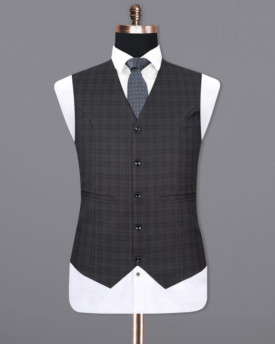 Mine Shaft Gray Plaid Waistcoat